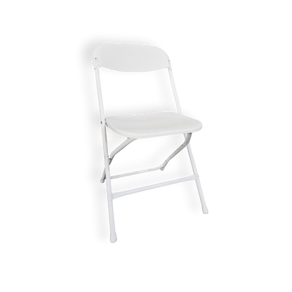 Plastic Folding Chair - White with Drain Holes (50 PACK)
