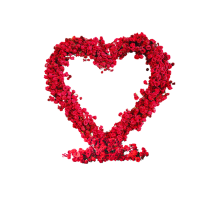 Heart Flower Arch RENTAL - Red